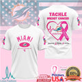 Miami Dolphins Tackle Breast Cancer Support Pink Ribbon T Shirt - Limotees LLC