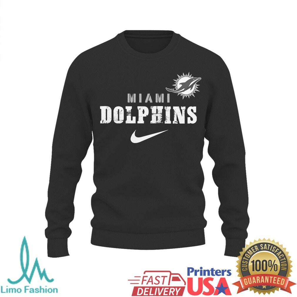 Miami Dolphins Trucker Pride Never Underestimate Dolphins with a Truck Pullover T Shirt - Limotees LLC