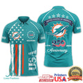 Miami Dolphins USA 250th Anniversary Custom Name T Shirt - Limotees LLC
