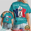 Miami Dolphins Vive la France French Flag Graphic T Shirt - Limotees LLC