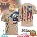 Miami Dolphins We The People American Flag Tactical T Shirt - Limotees LLC