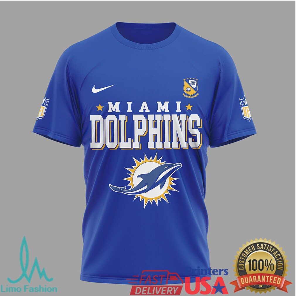 Miami Dolphins x Blue Angels 80th Anniversary U.S. Navy T Shirt - Limotees LLC