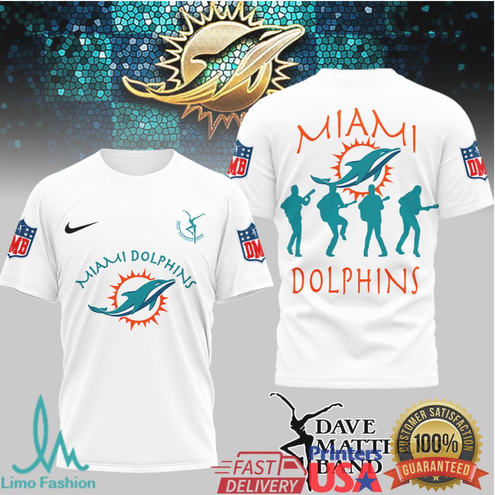 Miami Dolphins x Dave Matthews Band Band Silhouette Sport Tee - Limotees LLC