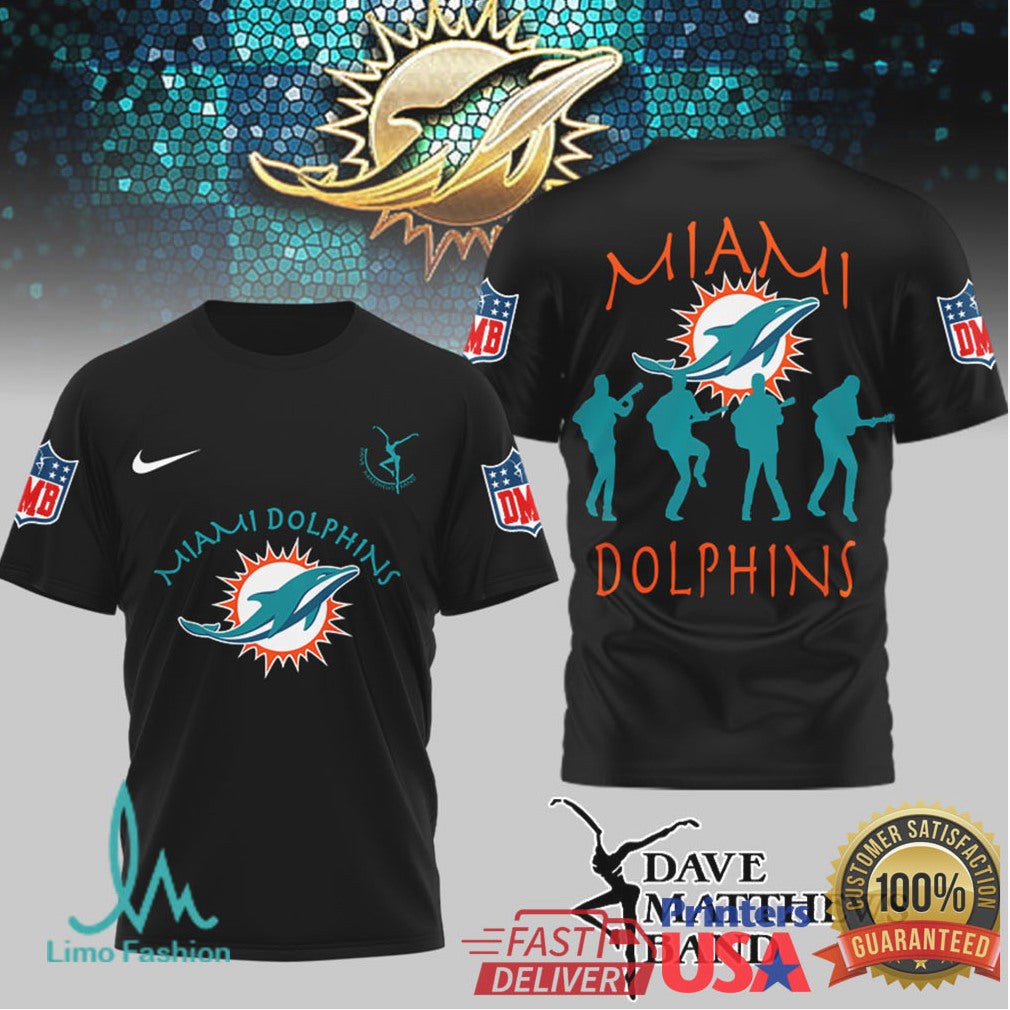Miami Dolphins x Dave Matthews Band Band Silhouette Sport Tee - Limotees LLC