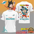Miami Dolphins x Dragon Ball Z Goku Football Graphic Shirt - Limotees LLC