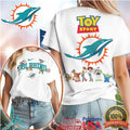 Miami Dolphins x Toy Story Characters White Graphic T Shirt - Limotees LLC