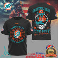 Miami DolphinsOfficial NFL Grateful Dead Firefighter 3D Shirt - Limotees LLC