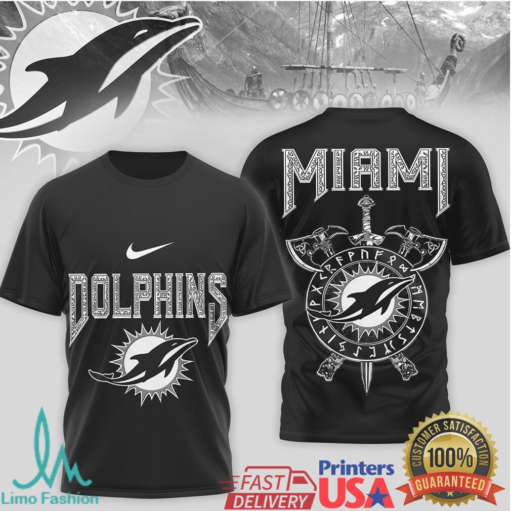 Miami DolphinsOfficial NFL Viking 3D Shirt - Limotees LLC