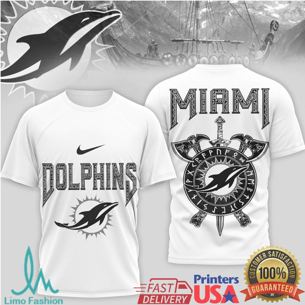 Miami DolphinsOfficial NFL Viking 3D Shirt - Limotees LLC