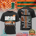 Miami Hurricanes 2026 Cfp National Champions Roster Tee - Limotees LLC