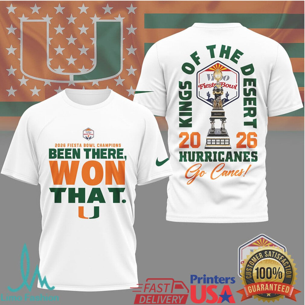 Miami Hurricanes 2026 Fiesta Bowl Champions Shirt Kings Of The Desert - Limotees LLC