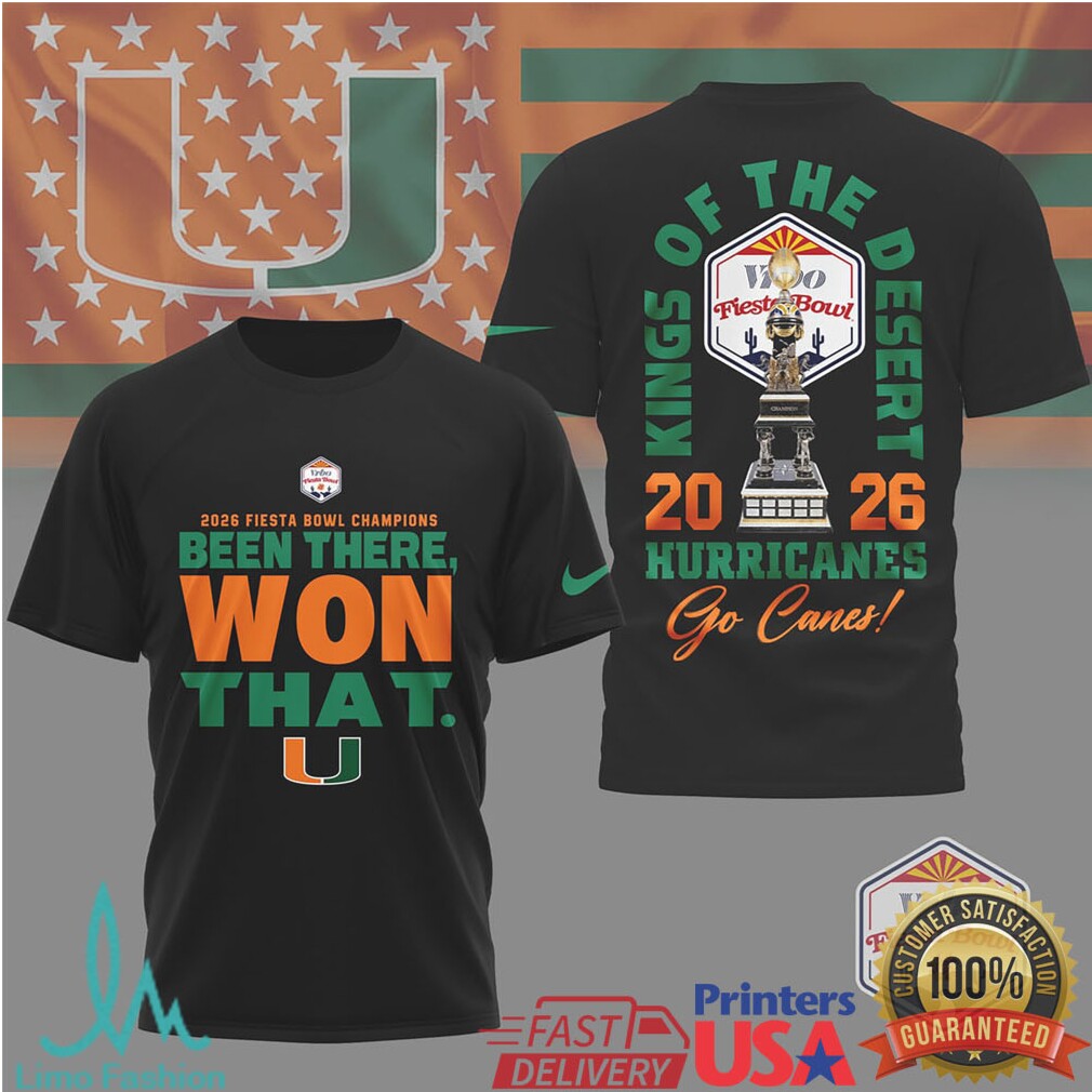 Miami Hurricanes 2026 Fiesta Bowl Champions Shirt Kings Of The Desert - Limotees LLC