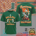 Miami Hurricanes 2026 National Champions Football T Shirt - Limotees LLC