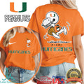 Miami Hurricanes Snoopy Peanuts Football Sports T Shirt - Limotees LLC