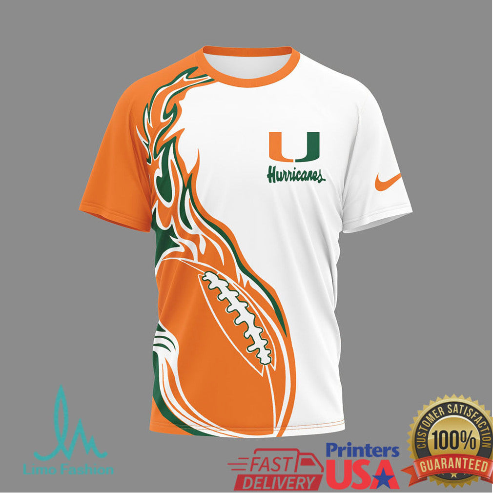 Miami Hurricanes “They Not Like Us” Mascot Football T Shirt - Limotees LLC