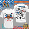 Miami Marlins Baseball It's In Jesus Name We Play Religious T Shirt - Limotees LLC