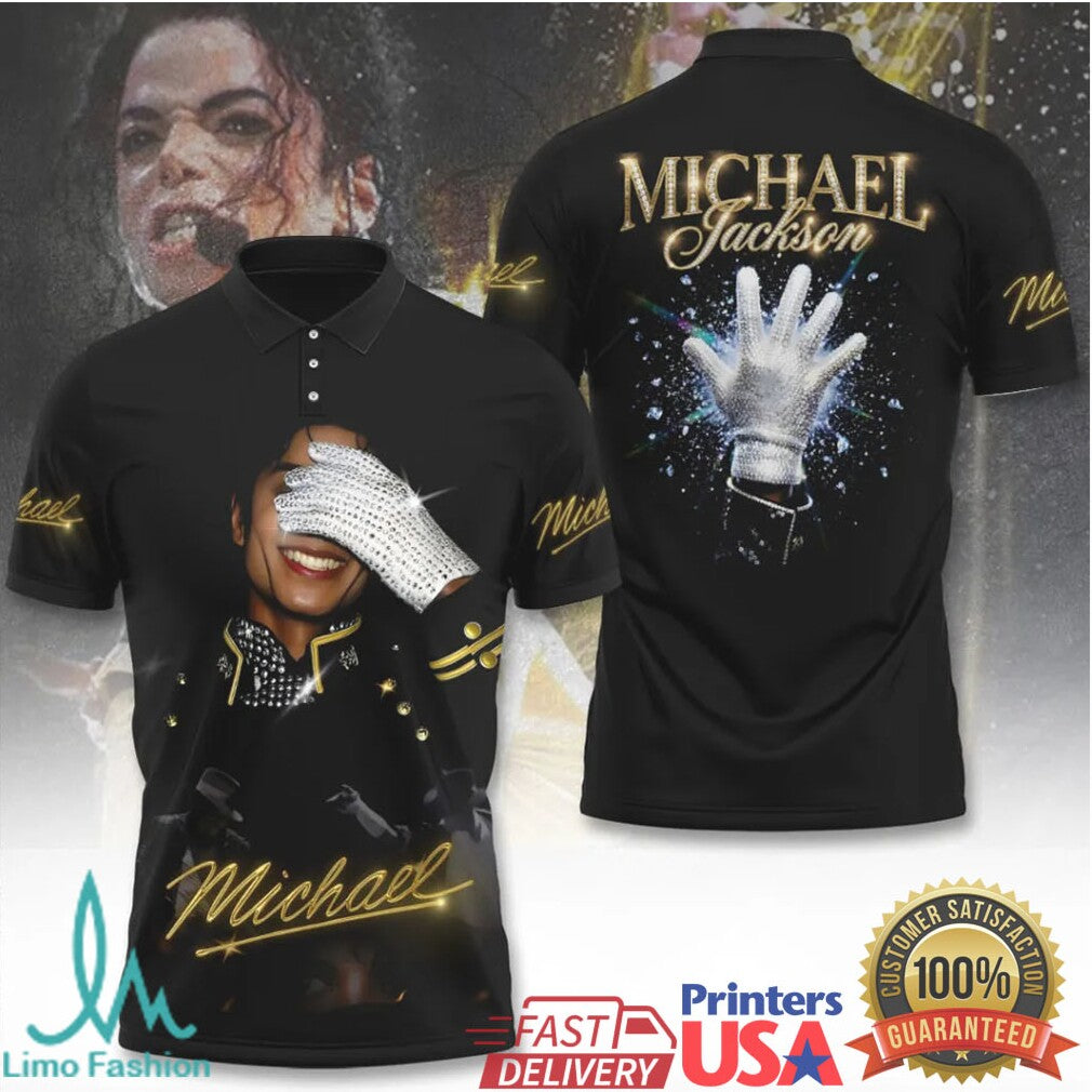 Michael Jackson Iconic Sparkle Glove Tribute Smooth Criminal Style T Shirt - Limotees LLC