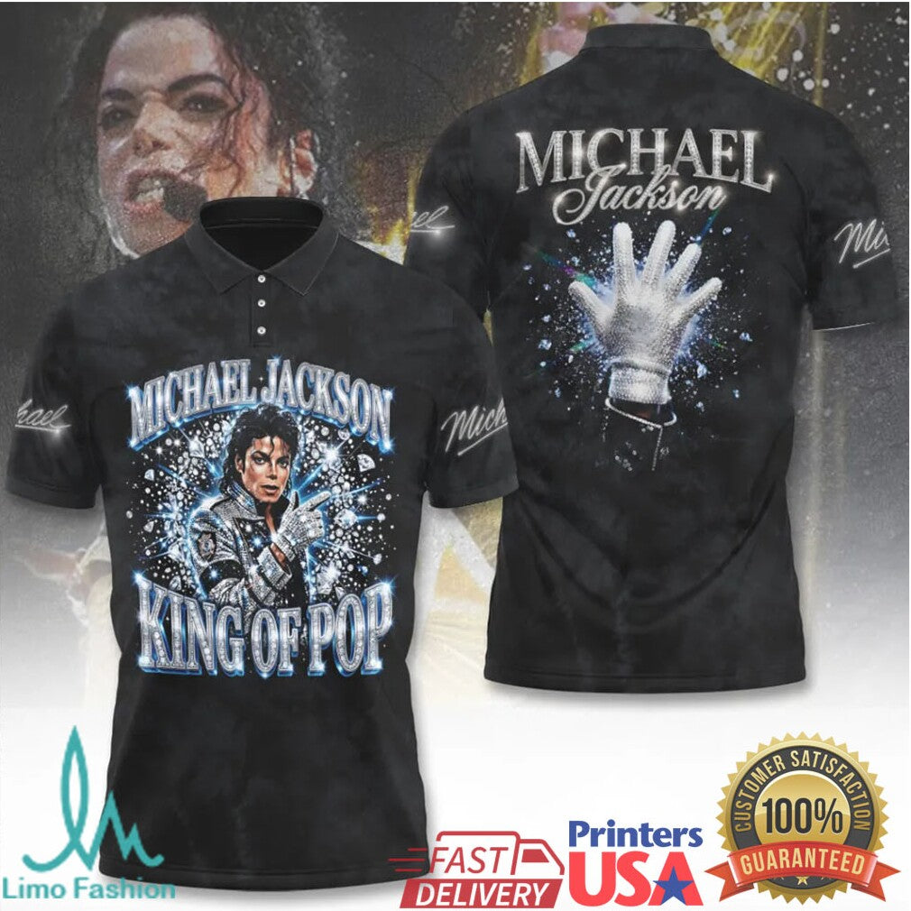 Michael Jackson King of Pop Diamond Portrait Tribute T Shirt - Limotees LLC