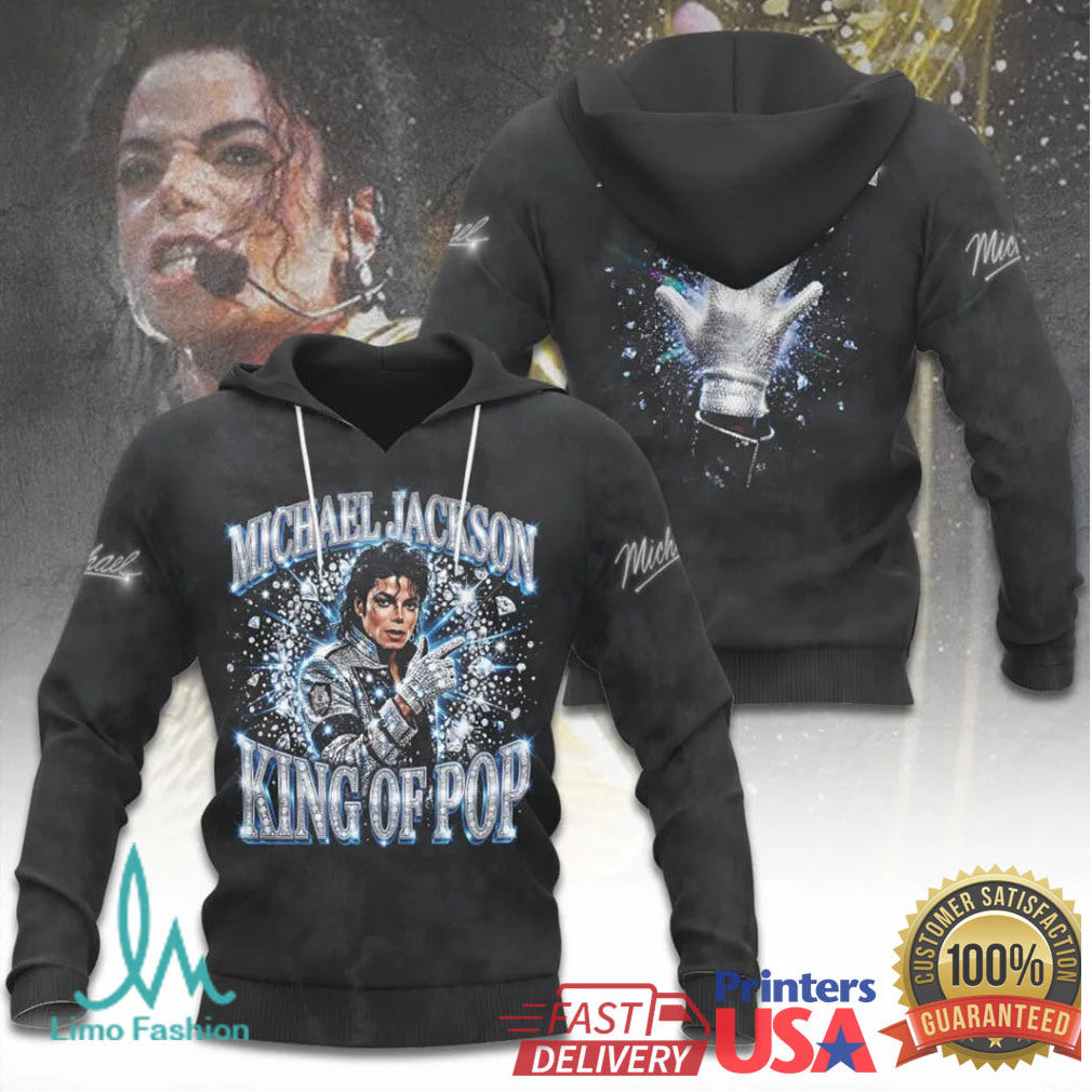 Michael Jackson King of Pop Diamond Portrait Tribute T Shirt - Limotees LLC