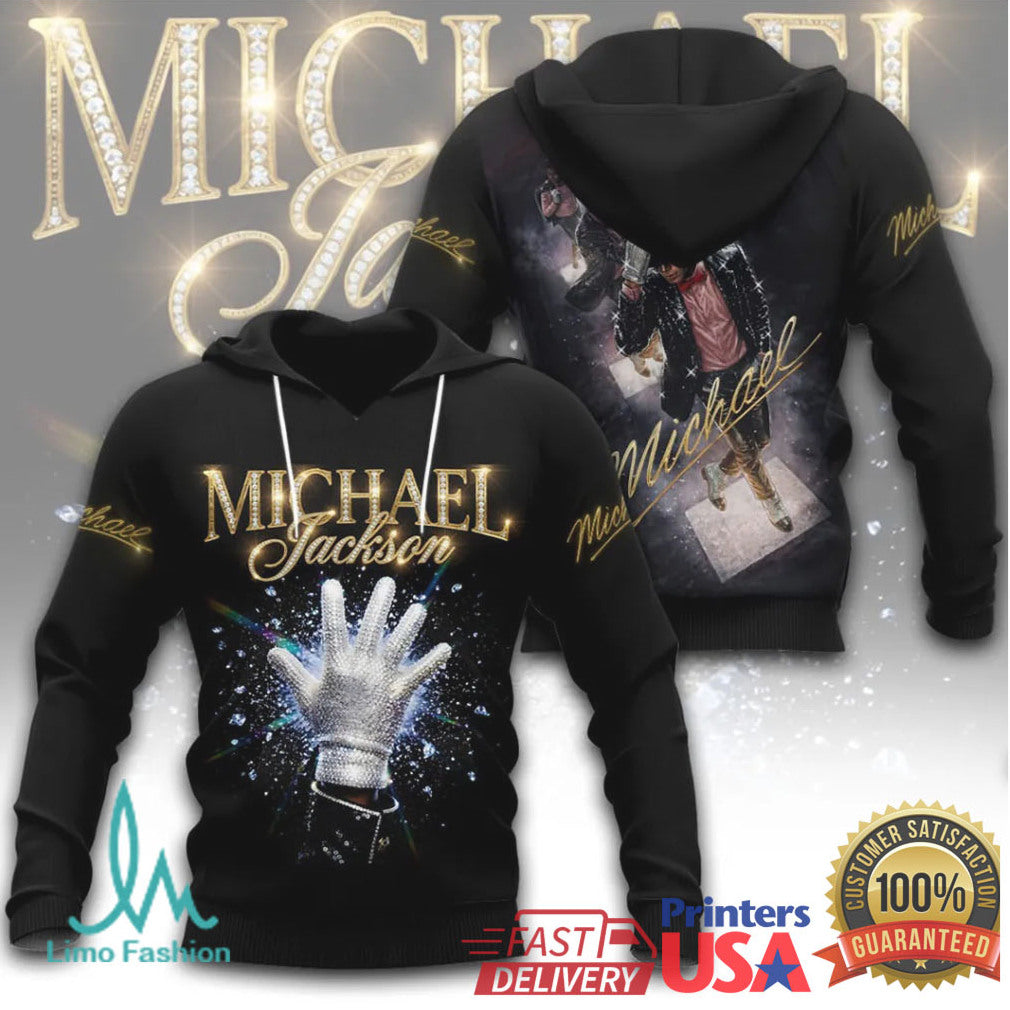 Michael Jackson King of Pop Gold Signature Iconic Glove Graphic T Shirt