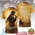 Michael Jackson King of Pop Golden Tribute Concert Setlist Graphic T Shirt - Limotees LLC