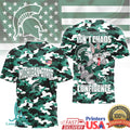 Michigan State Spartans March Madness Confidence Camo T Shirt - Limotees LLC