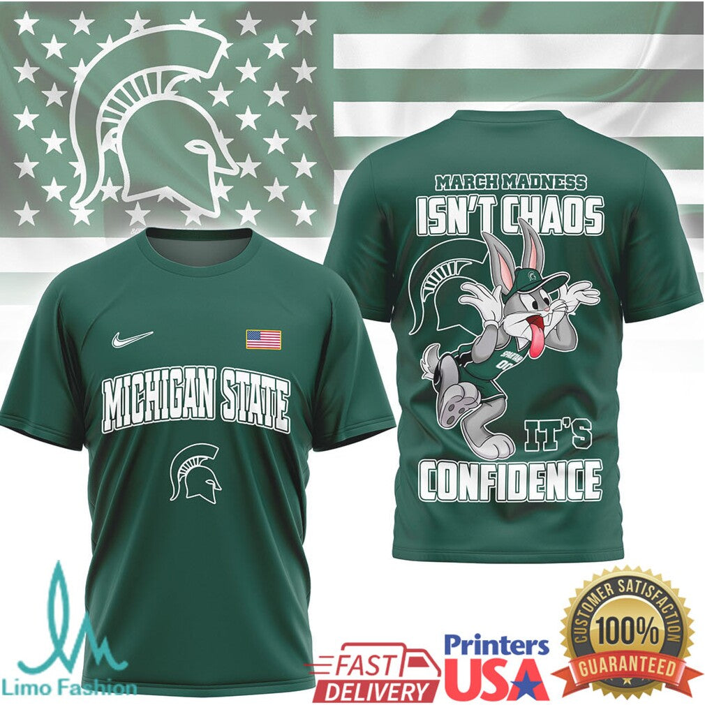Michigan State Spartans March Madness Confidence Camo T Shirt - Limotees LLC