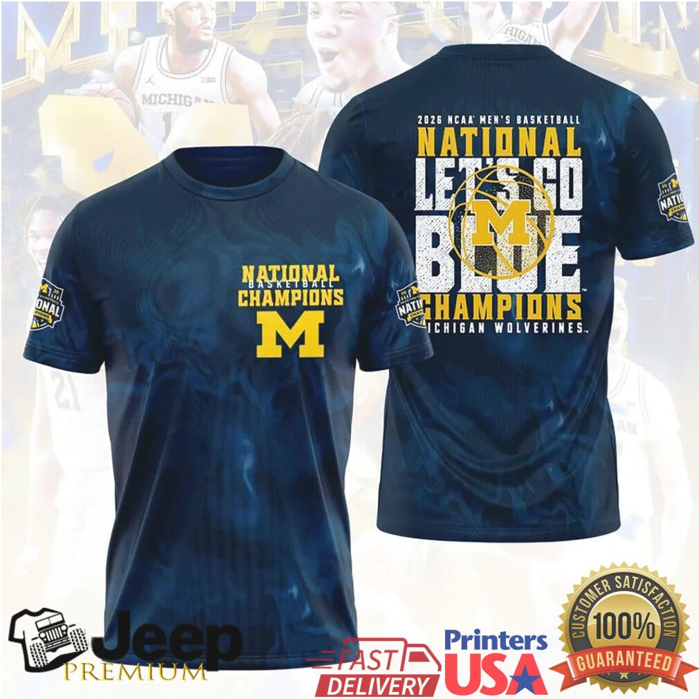 Michigan Wolverines 2026 NCAA Men's Basketball National Champions T Shirt - Limotees LLC