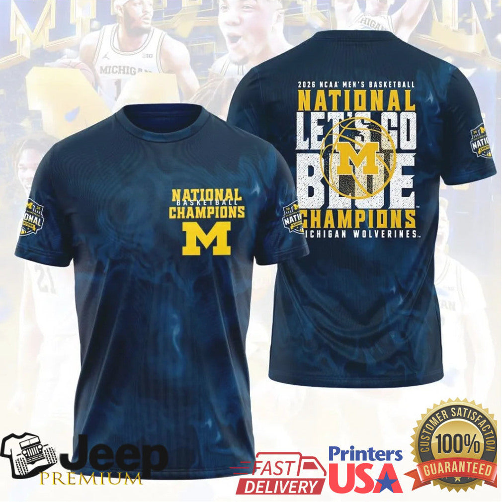 Michigan Wolverines 2026 NCAA Men's Basketball National Champions T Shirt - Limotees LLC