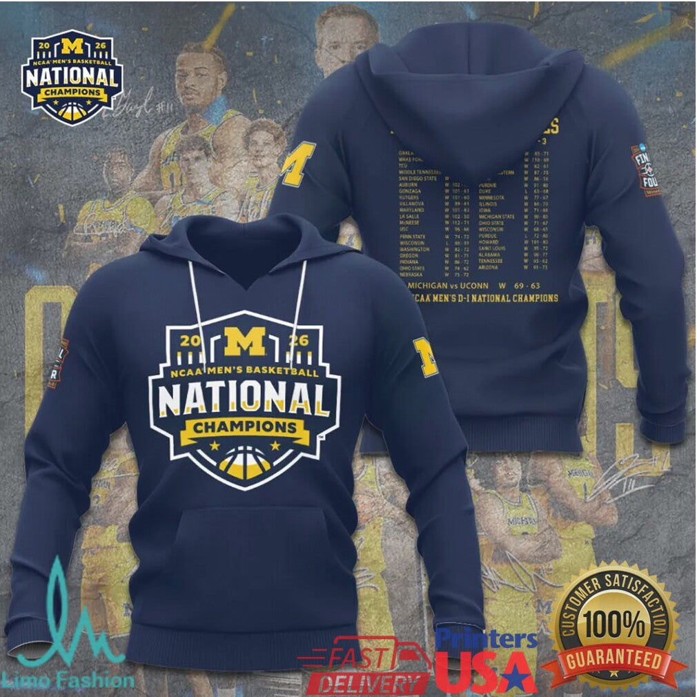 Michigan Wolverines 2026 NCAA National Champions Logo 3D Printed Sportswear T Shirt - Limotees LLC