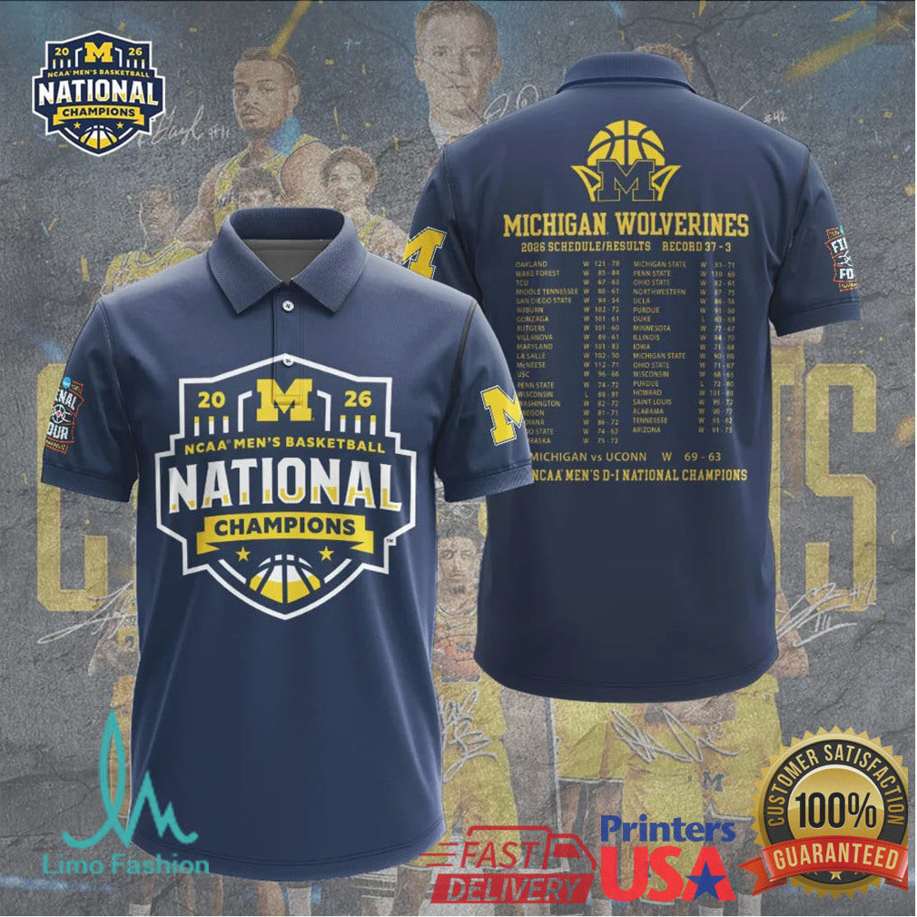 Michigan Wolverines 2026 NCAA National Champions Logo 3D Printed Sportswear T Shirt - Limotees LLC