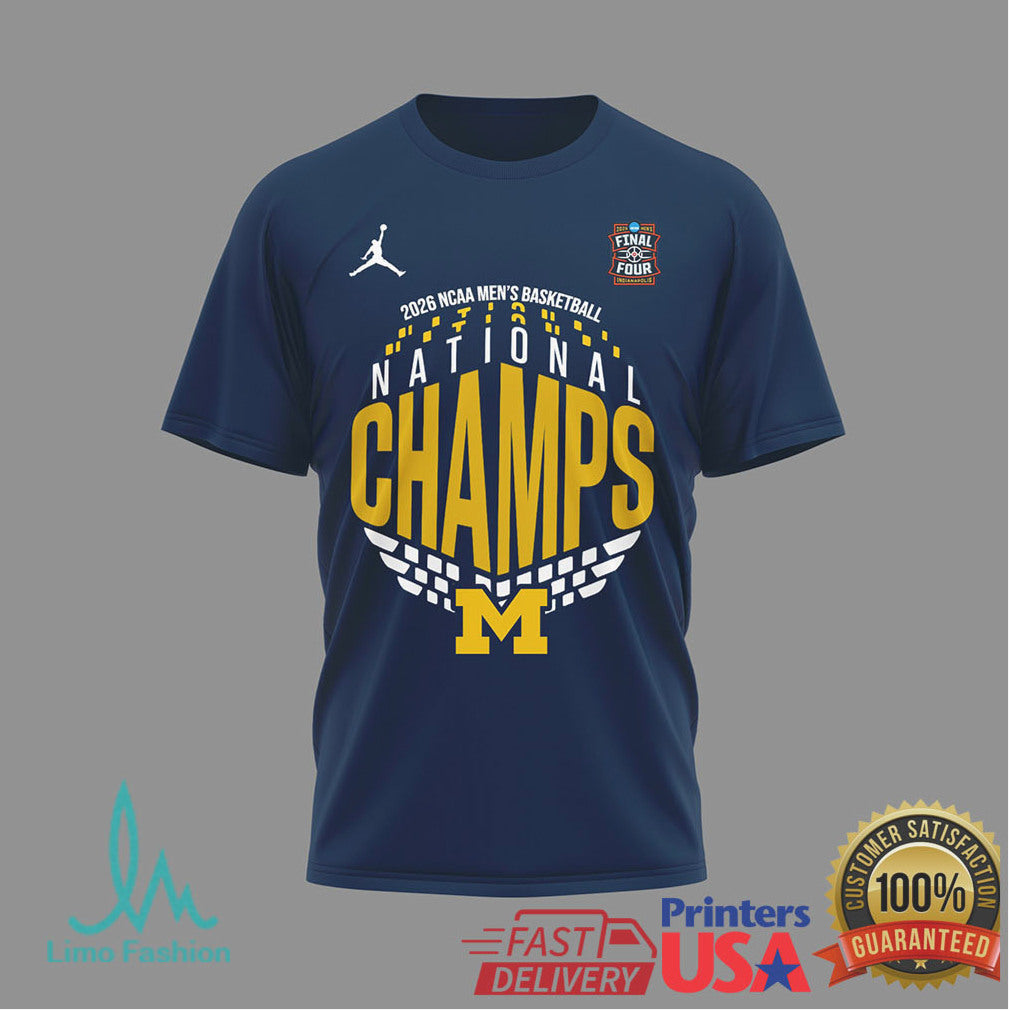 Michigan Wolverines 2026 National Champions NCAA Basketball Final Four Roster T Shirt - Limotees LLC