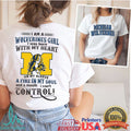 Michigan Wolverines Girl Heart Soul & Mouth I Can't Control T Shirt - Limotees LLC