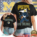 Michigan Wolverines Grateful Dead Bear Go Blue Football T Shirt - Limotees LLC