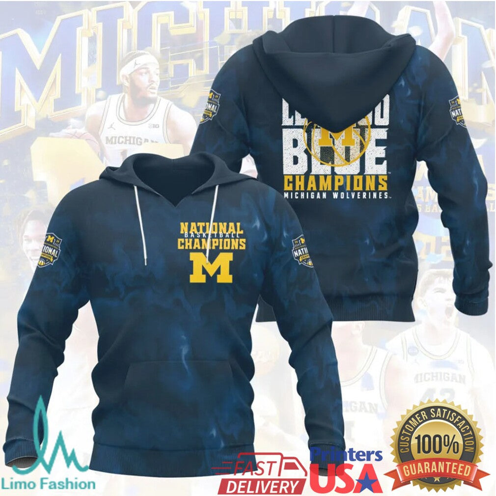 Michigan Wolverines “Let's Go Blue” 2026 NCAA Basketball National Champions T Shirt - Limotees LLC