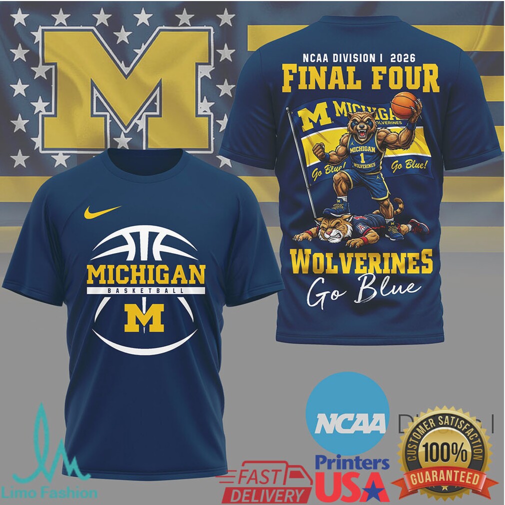 Michigan Wolverines NCAA Division I 2026 Final Four Basketball Go Blue T Shirt - Limotees LLC