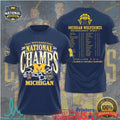 Michigan Wolverines NCAA Men's Basketball National Champs 2026 Official Logo T Shirt - Limotees LLC