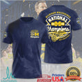 Michigan Wolverines National Champions 2026 Men's Basketball Final Four Navy Retro Fans T Shirt - Limotees LLC