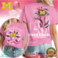 Michigan Wolverines Sunflower Breast Cancer Awareness T Shirt - Limotees LLC