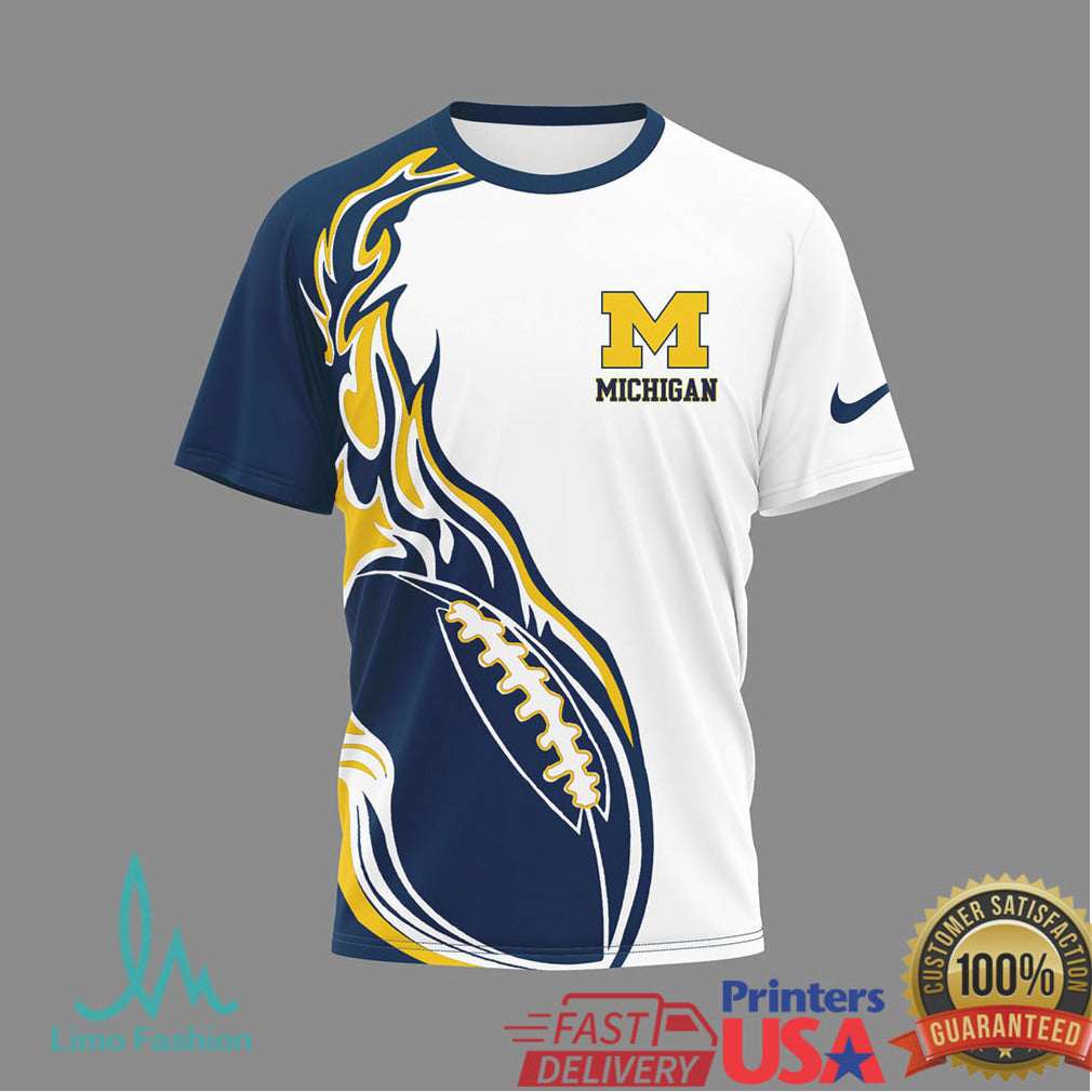 Michigan Wolverines “They Not Like Us” Mascot Dual Tone T Shirt - Limotees LLC
