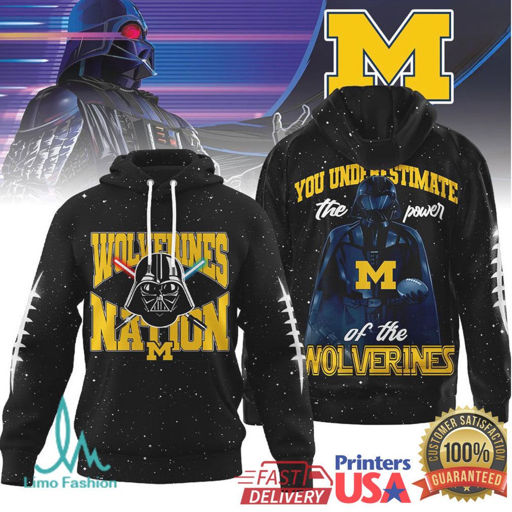 Michigan Wolverines Vader Nation “You Underestimate the Power” 3D T Shirt