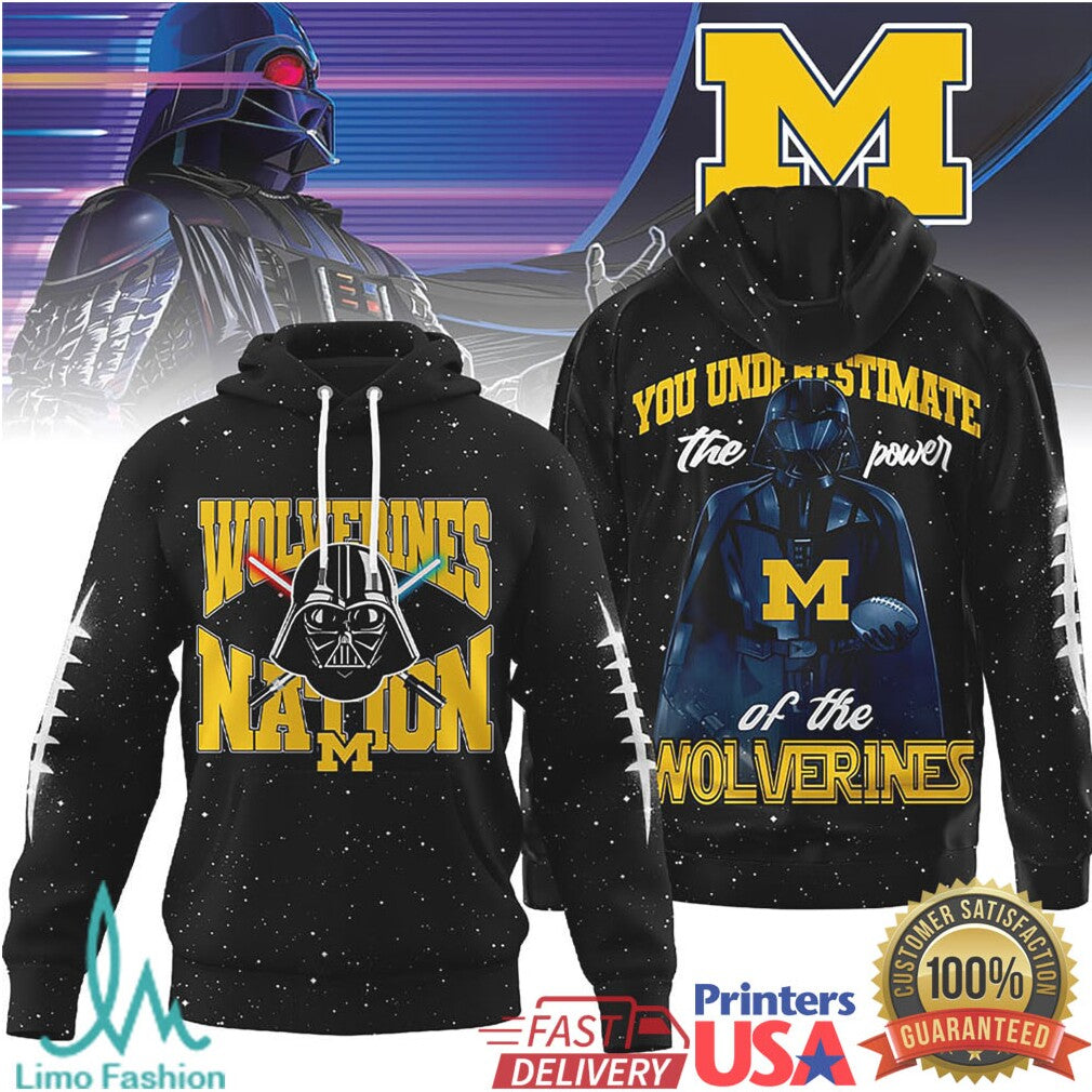 Michigan Wolverines Vader Nation “You Underestimate the Power” 3D T Shirt