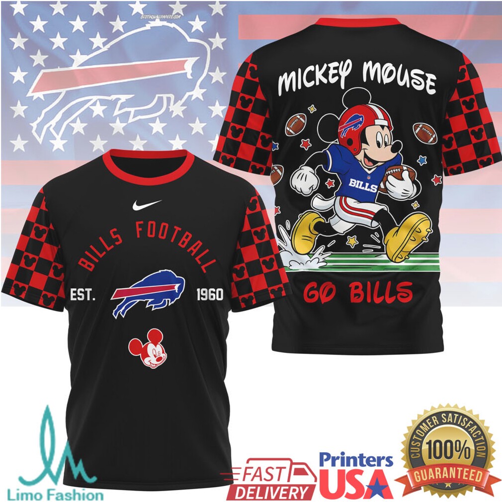 Mickey Mouse Buffalo Bills Football Est 1960 Running Graphic Shirt - Limotees LLC