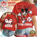 Mickey Mouse Canada Soccer Team World Cup 2026 T Shirt