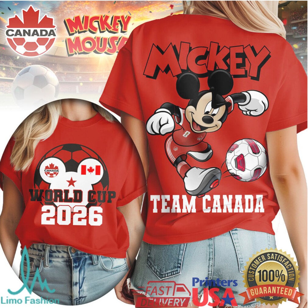 Mickey Mouse Canada Soccer Team World Cup 2026 T Shirt