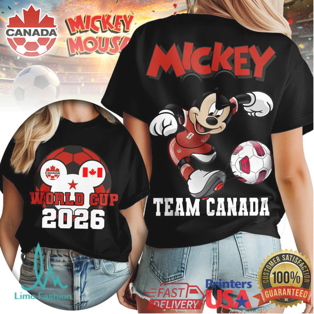 Mickey Mouse Canada Soccer Team World Cup 2026 T Shirt