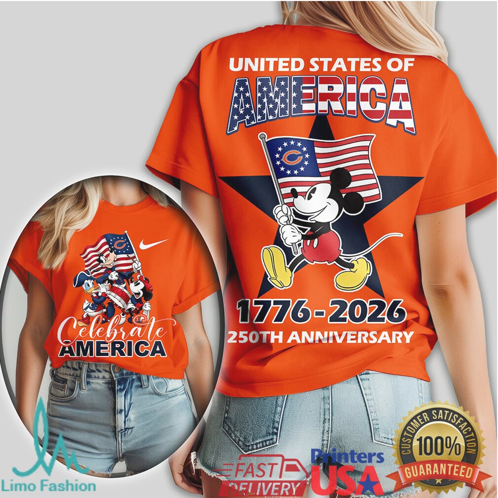 Mickey Mouse Chicago Bears 1776 2026 Celebrate America 250th Anniversary T Shirt - Limotees LLC