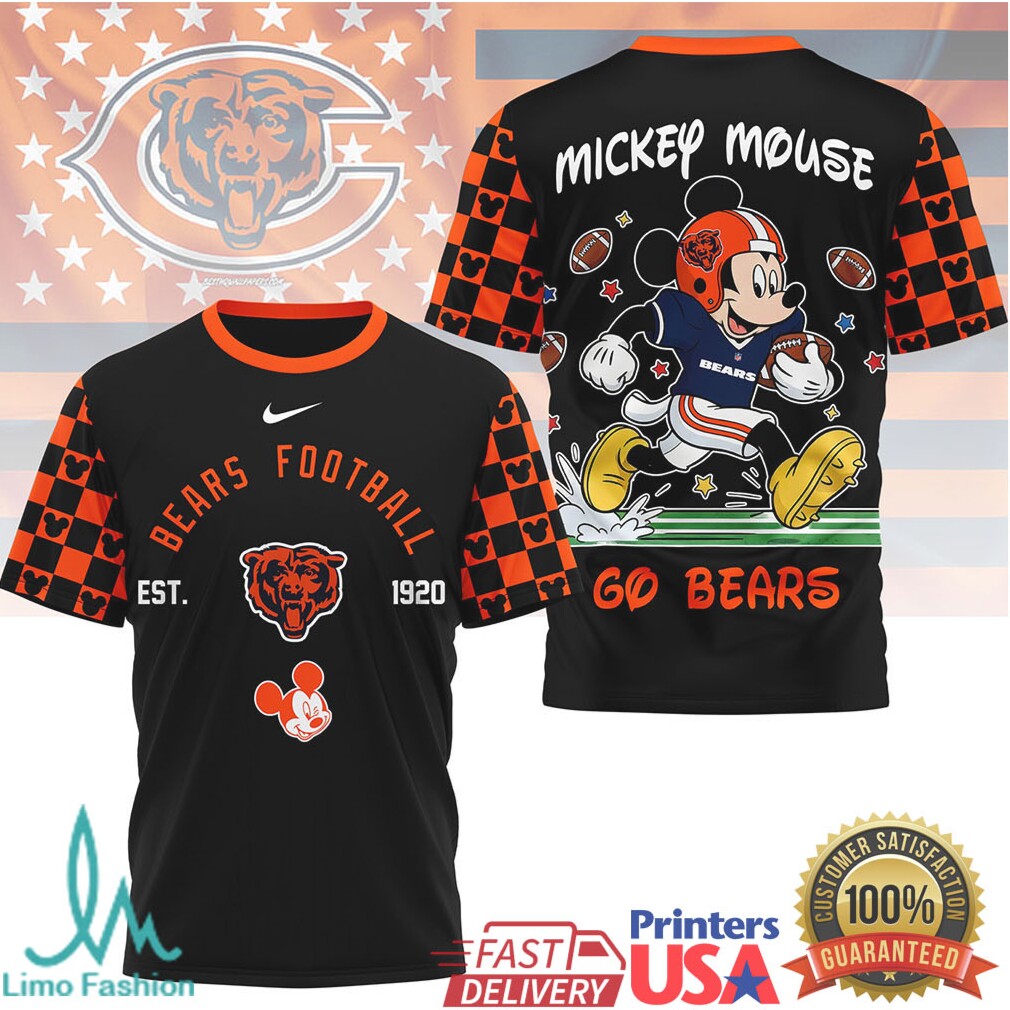 Mickey Mouse Chicago Bears Football Est 1920 Graphic T Shirt - Limotees LLC