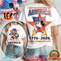 Mickey Mouse Cincinnati Bengals Celebrate America 250 Years Anniversary T Shirt - Limotees LLC
