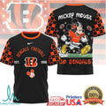 Mickey Mouse Cincinnati Bengals Football Est 1968 Orange Graphic T Shirt - Limotees LLC